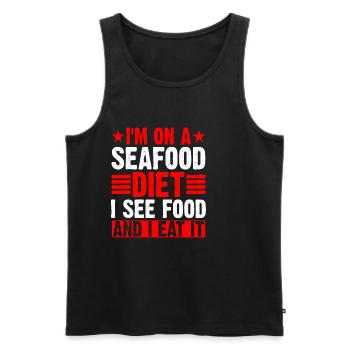 I'm On A Seafood Diet, I See Food And I Eat It 2 - Men's Premium Organic Tank Top - black - Front - Michal (187cm)