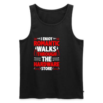 I Enjoy Romantic Walks Through Hardware Store 30 - Men's Premium Organic Tank Top - black - Front - Michal (187cm)