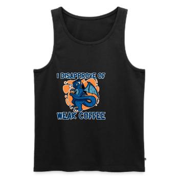 I Disapprove Of Weak Coffee 2 - Men's Premium Organic Tank Top - black - Front - AI Model Male 178 light (178cm)