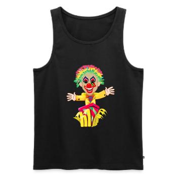 Carnival Costume Clown from the Box Carnival - Men's Premium Organic Tank Top - black - Front - Michal (187cm)