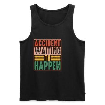 Accident Waiting To Happen 5 - Männer Premium Bio Tank Top - Schwarz - Vorne - Michal (187cm)
