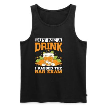 Buy Me A Drink, I Passed The Bar Exam 9 - Men's Premium Organic Tank Top - black - Front - Michal (187cm)