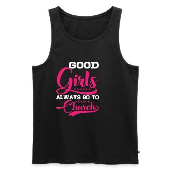 Good Girls Always Go To Church 6 - Men's Premium Organic Tank Top - black - Front - Michal (187cm)