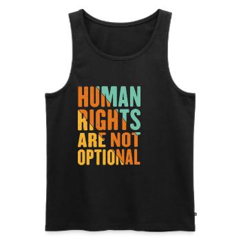 Human Rights Are Not Optional 10 - Men's Premium Organic Tank Top - black - Front - AI Model Male 178 light (178cm)