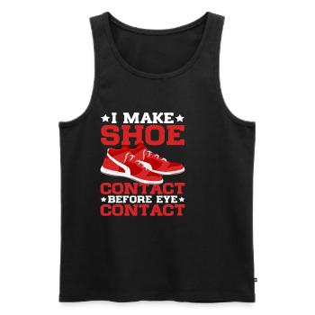 I Make Shoe Contact Before Eye Contact 4 - Men's Premium Organic Tank Top - black - Front - AI Model Male 178 light (178cm)
