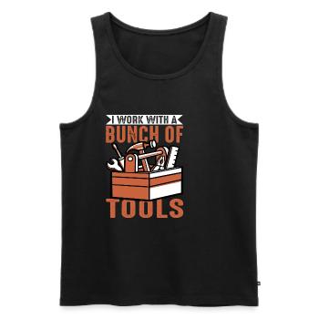 I Work With A Bunch Of Tools 15 - Männer Premium Bio Tank Top - Schwarz - Vorne - AI Model Male 178 light (178cm)