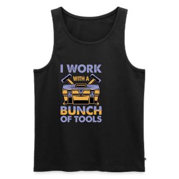 I Work With A Bunch Of Tools 16 - Männer Premium Bio Tank Top - Schwarz - Vorne - AI Model Male 178 light (178cm)