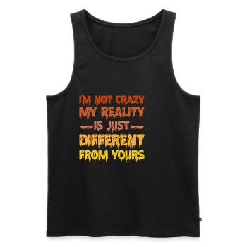 My Reality Is Just Different From Yours 14 - Men's Premium Organic Tank Top - black - Front - AI Model Male 178 light (178cm)