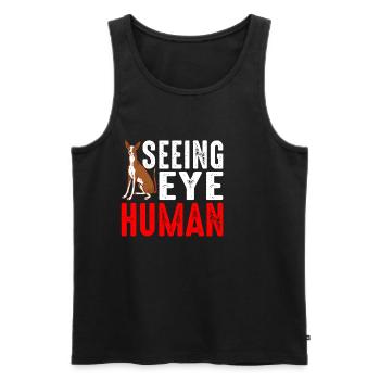 Seeing Eye Human 21 - Männer Premium Bio Tank Top - Schwarz - Vorne - AI Model Male 178 light (178cm)