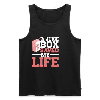 A Juice Box Saved My Life 8 - Men's Premium Organic Tank Top - black - Front - AI Model Male 178 light (178cm)