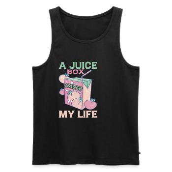 A Juice Box Saved My Life 7 - Men's Premium Organic Tank Top - black - Front - AI Model Male 178 light (178cm)