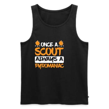 Once A Scout, Always A Pyromaniac 23 - Männer Premium Bio Tank Top - Schwarz - Vorne - AI Model Male 178 light (178cm)