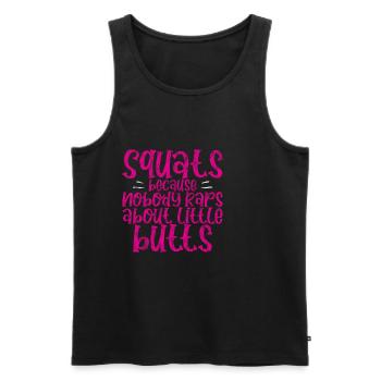 Squats parce que personne ne rappe sur Little Butts 3 - Débardeur bio Premium Homme - noir - Devant - AI Model Male 178 light (178cm)