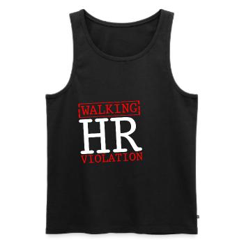 Walking Hr Violation - Débardeur bio Premium Homme - noir - Devant - Michal (187cm)