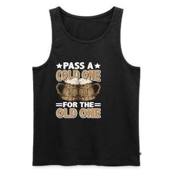 Pass A Cold One For The Old One - Männer Premium Bio Tank Top - Schwarz - Vorne - Michal (187cm)