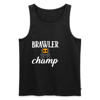 Brawler Champ 4 - Männer Premium Bio Tank Top - Schwarz - Vorne - AI Model Male 178 light (178cm)