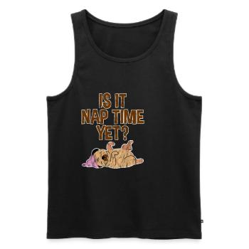 Is It Nap Time Yet 3 - Men's Premium Organic Tank Top - black - Front - AI Model Male 178 light (178cm)