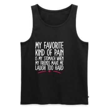 When My Friends Make Me Laugh Too Hard 2 - Men's Premium Organic Tank Top - black - Front - Michal (187cm)