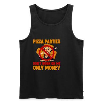 Les soirées pizza ne fonctionnent pas sur moi, seulement de l’argent 2 - Débardeur bio Premium Homme - noir - Devant - Michal (187cm)