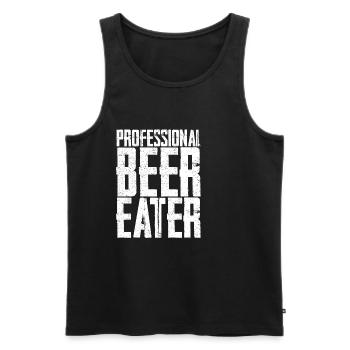Professional Beer Eater - Men's Premium Organic Tank Top - black - Front - Michal (187cm)