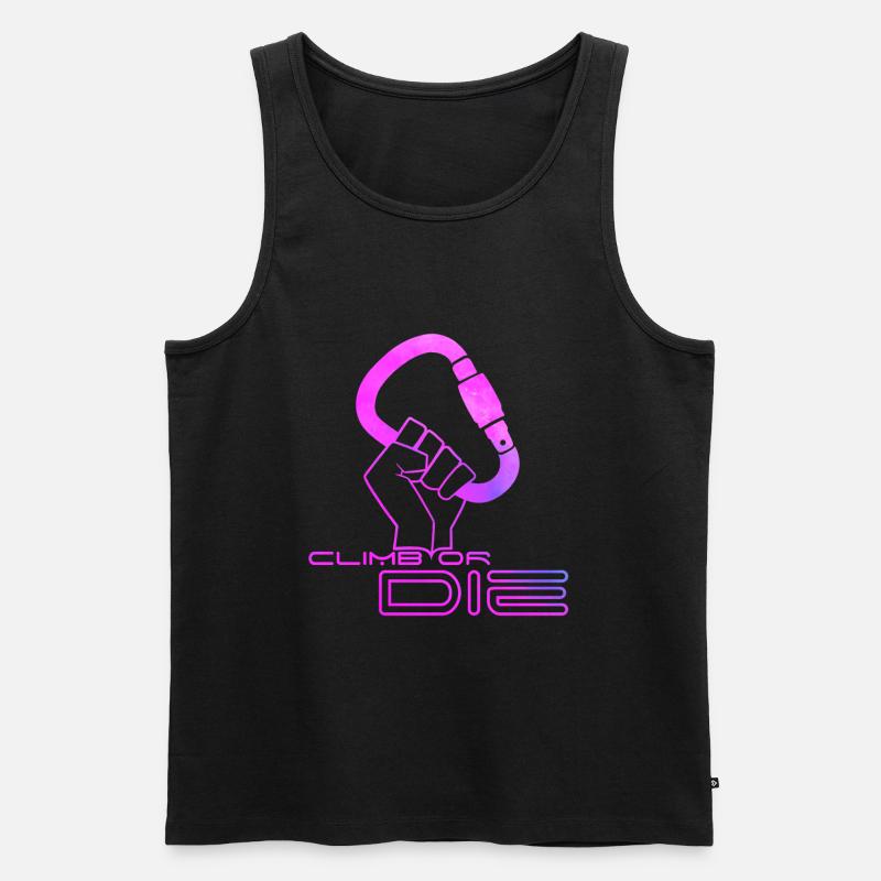 Klettern oder sterben! - Männer Premium Bio Tank Top - Schwarz