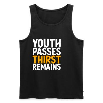 Youth Passes Thirst Remains - Men's Premium Organic Tank Top - black - Front - Michal (187cm)