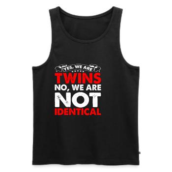 Yes, We Are Twins, No, We Are Not Identical 6 - Men's Premium Organic Tank Top - black - Front - Michal (187cm)
