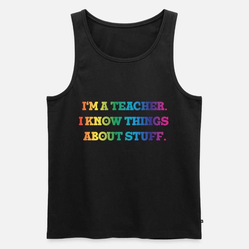 Lustiges Lehrer Geschenk - Männer Premium Bio Tank Top - Schwarz