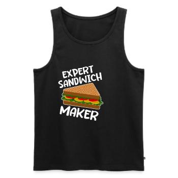 Expert Sandwich Maker 2 - Men's Premium Organic Tank Top - black - Front - Michal (187cm)