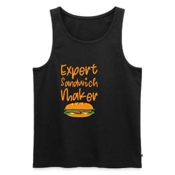 Expert Sandwich Maker 4 - Men's Premium Organic Tank Top - black - Front - Michal (187cm)