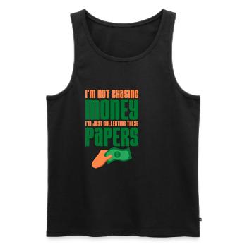 I'm Not Chasing Money Just Collecting Papers 4 - Men's Premium Organic Tank Top - black - Front - AI Model Male 178 light (178cm)