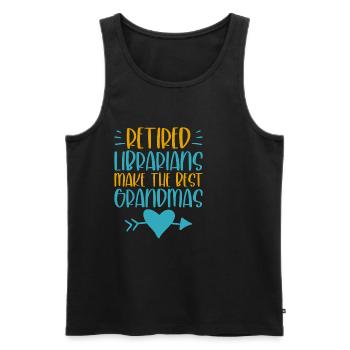 Retired Librarians Make The Best Grandmas 2 - Men's Premium Organic Tank Top - black - Front - AI Model Male 178 light (178cm)