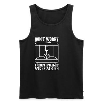 Don't Worry I Can Print A New One 5 - Men's Premium Organic Tank Top - black - Front - AI Model Male 178 light (178cm)