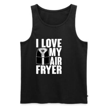 I Love My Air Fryer 4 - Männer Premium Bio Tank Top - Schwarz - Vorne - AI Model Male 178 light (178cm)