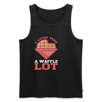 I Love You A Waffle Lot 5 - Männer Premium Bio Tank Top - Schwarz - Vorne - Michal (187cm)