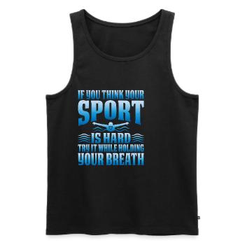 Try It While Holding Your Breath 5 - Männer Premium Bio Tank Top - Schwarz - Vorne - AI Model Male 178 light (178cm)