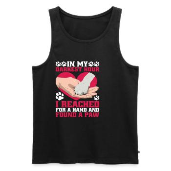 I Reached For A Hand And Found A Paw 4 - Männer Premium Bio Tank Top - Schwarz - Vorne - Michal (187cm)