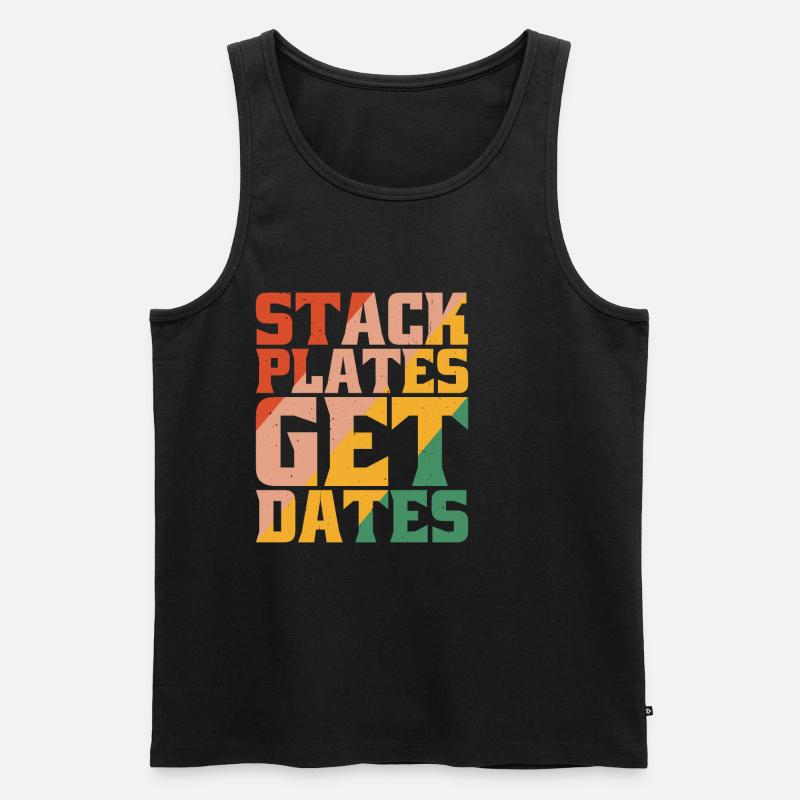 Stack Plates Get Dates 5 - Débardeur bio Premium Homme - noir