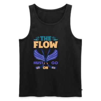 The Flow Must Go On 8 - Männer Premium Bio Tank Top - Schwarz - Vorne - AI Model Male 178 light (178cm)