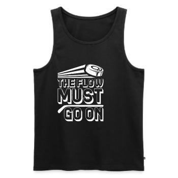 The Flow Must Go On 9 - Männer Premium Bio Tank Top - Schwarz - Vorne - AI Model Male 178 light (178cm)