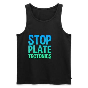 Stop Plate Tectonics - Männer Premium Bio Tank Top - Schwarz - Vorne - AI Model Male 178 light (178cm)