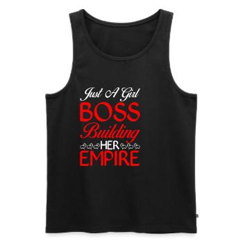 Just A Girl Boss Building Her Empire 5 - Men's Premium Organic Tank Top - black - Front - AI Model Male 178 light (178cm)