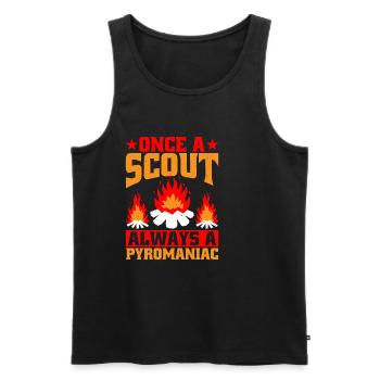 Once A Scout, Always A Pyromaniac 26 - Männer Premium Bio Tank Top - Schwarz - Vorne - AI Model Male 178 light (178cm)