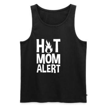 Alerte maman chaude - Débardeur bio Premium Homme - noir - Devant - Michal (187cm)