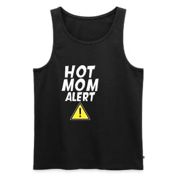 Alerte maman chaude 4 - Débardeur bio Premium Homme - noir - Devant - Michal (187cm)