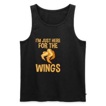 I'm Just Here For The Wings 2 - Men's Premium Organic Tank Top - black - Front - Michal (187cm)