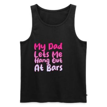 My Dad Lets Me Hang Out At Bars 2 - Men's Premium Organic Tank Top - black - Front - Michal (187cm)
