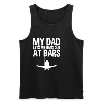 My Dad Lets Me Hang Out At Bars 4 - Men's Premium Organic Tank Top - black - Front - Michal (187cm)