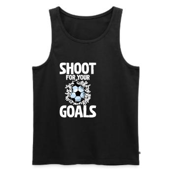 Shoot For Your Goals 2 - Männer Premium Bio Tank Top - Schwarz - Vorne - Michal (187cm)