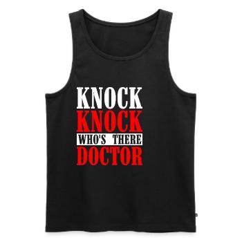 Knock Knock Who's There Doctor 5 - Männer Premium Bio Tank Top - Schwarz - Vorne - AI Model Male 178 light (178cm)